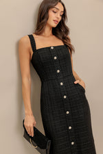 TWEED NOUVELLE WOVEN MIDI DRESS - By Baano