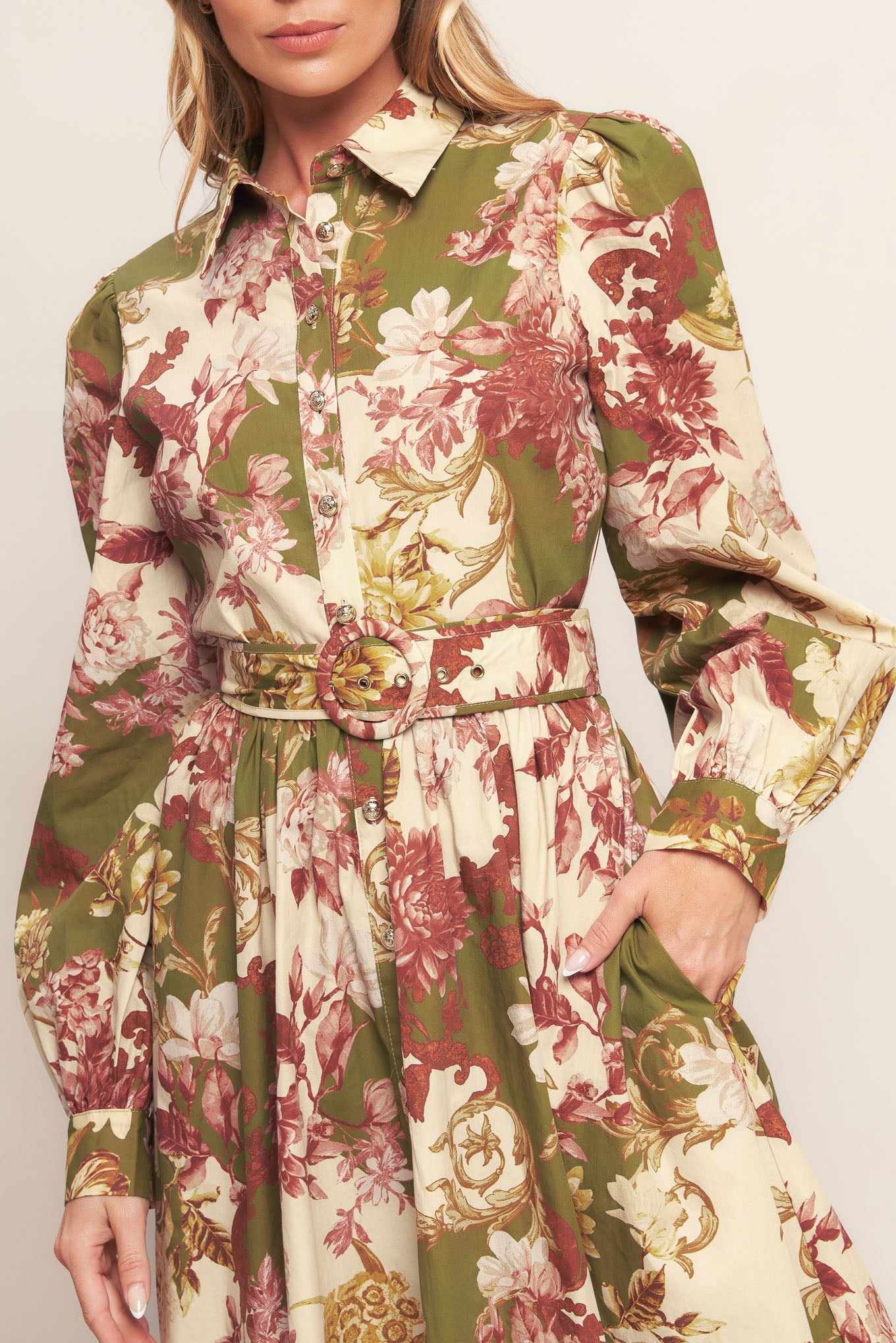 COUNTRY ROMANCE WOVEN MIDI DRESS - By Baano