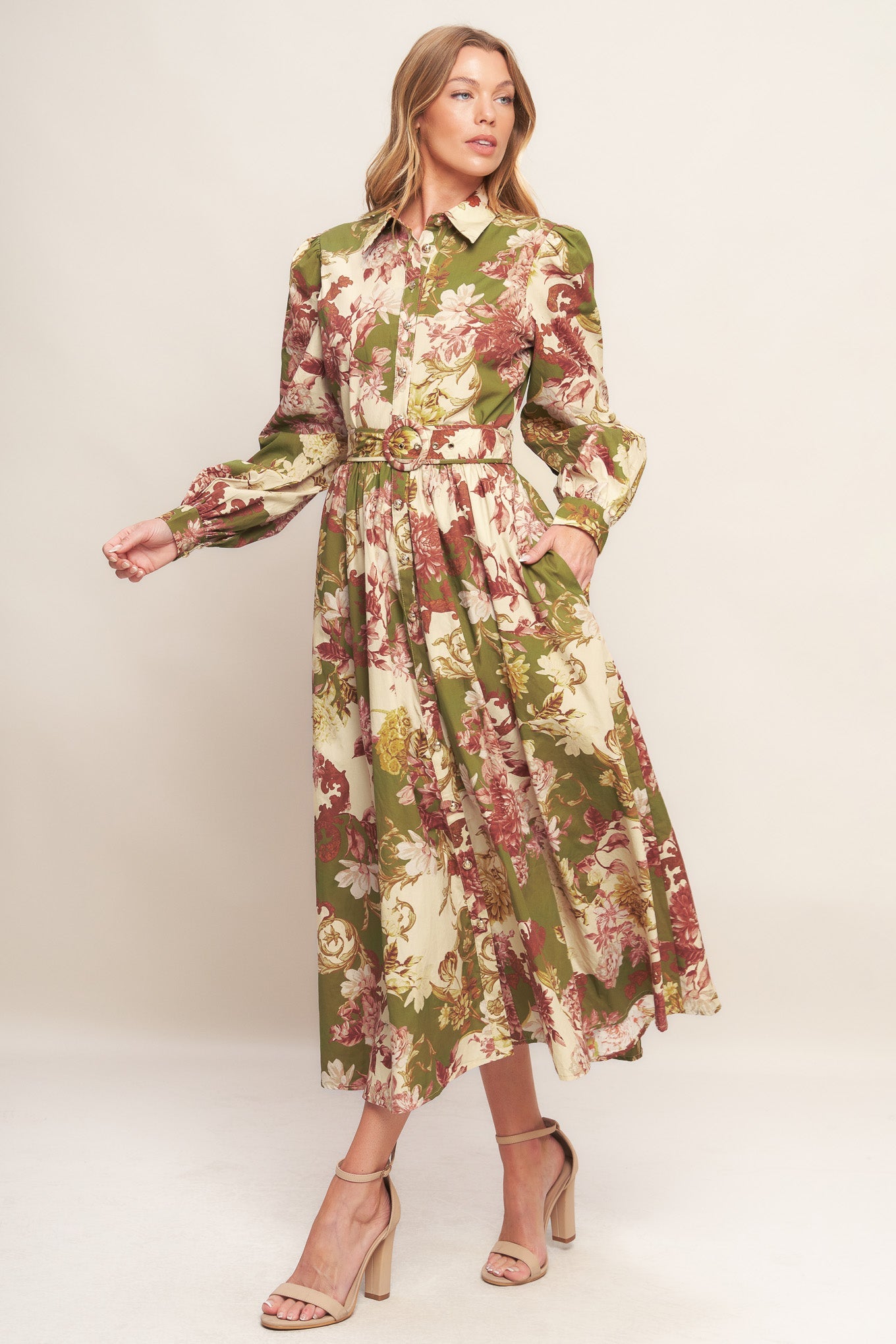 COUNTRY ROMANCE WOVEN MIDI DRESS - By Baano