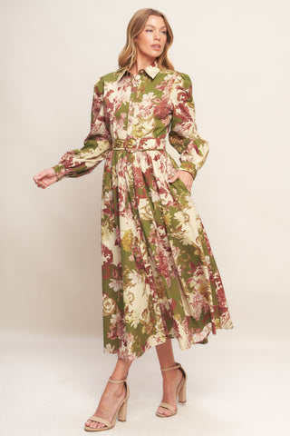 COUNTRY ROMANCE WOVEN MIDI DRESS - By Baano