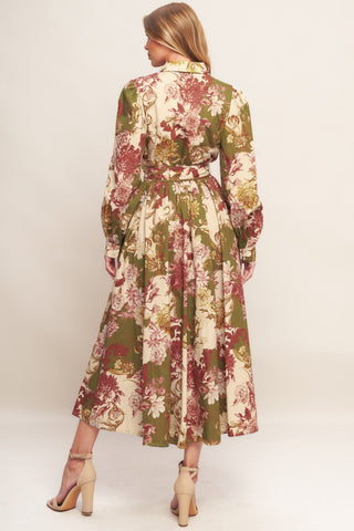 COUNTRY ROMANCE WOVEN MIDI DRESS - By Baano