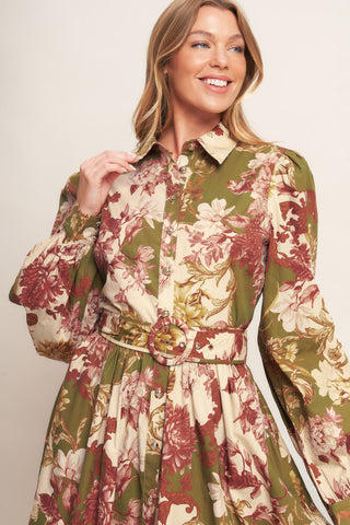 COUNTRY ROMANCE WOVEN MIDI DRESS - By Baano