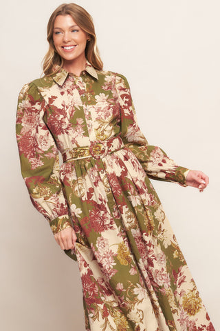 COUNTRY ROMANCE WOVEN MIDI DRESS - By Baano