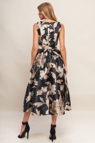 MOONLIGHT BLOSSOM WOVEN MIDI DRESS - By Baano