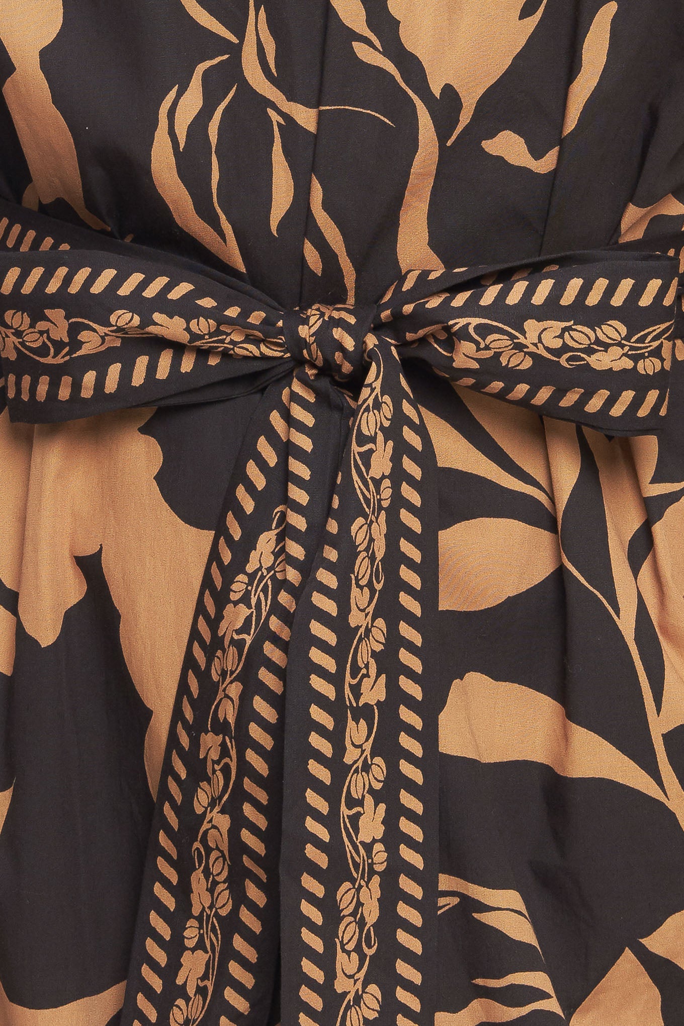 AUTUMN LEAF WOVEN MIDI DRESS - By Baano