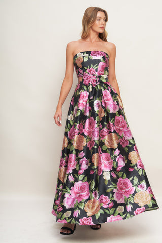 GLAMOUR GARDEN WOVEN MAXI DRESS