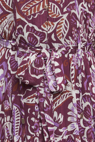 VIOLET BLOSSOM SPIRIT WOVEN MAXI DRESS Flying Tomato
