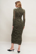 NIGHTSHADE GLAMOUR VELVET MIDI DRESS - By Baano