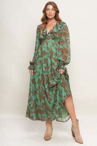 BOTANIC DREAMS WOVEN MAXI DRESS Flying Tomato