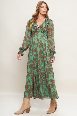 BOTANIC DREAMS WOVEN MAXI DRESS Flying Tomato