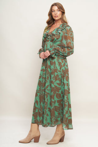 BOTANIC DREAMS WOVEN MAXI DRESS Flying Tomato