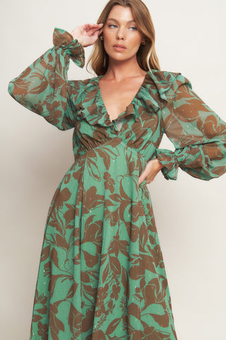 BOTANIC DREAMS WOVEN MAXI DRESS Flying Tomato