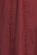 MODERN FEMME BURGUNDY WOVEN MIDI DRESS