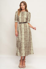 PRIMAL GRACE WOVEN MIDI DRESS - By Baano