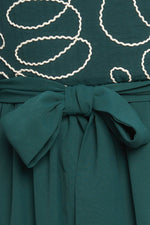 FOREST ALLURE WOVEN MIDI DRESS