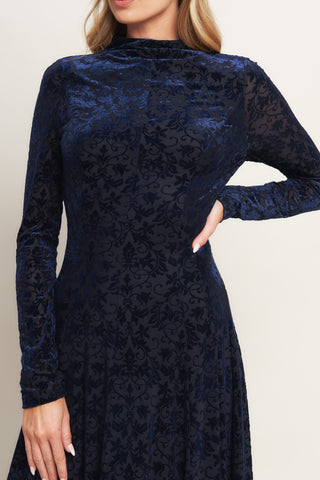 VELVET GALAXY CHARM MIDI DRESS - By Baano