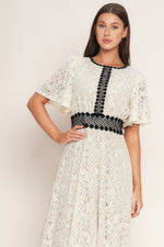 PETITE LUNE WOVEN LACE MIDI DRESS - By Baano
