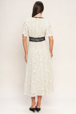PETITE LUNE WOVEN LACE MIDI DRESS - By Baano