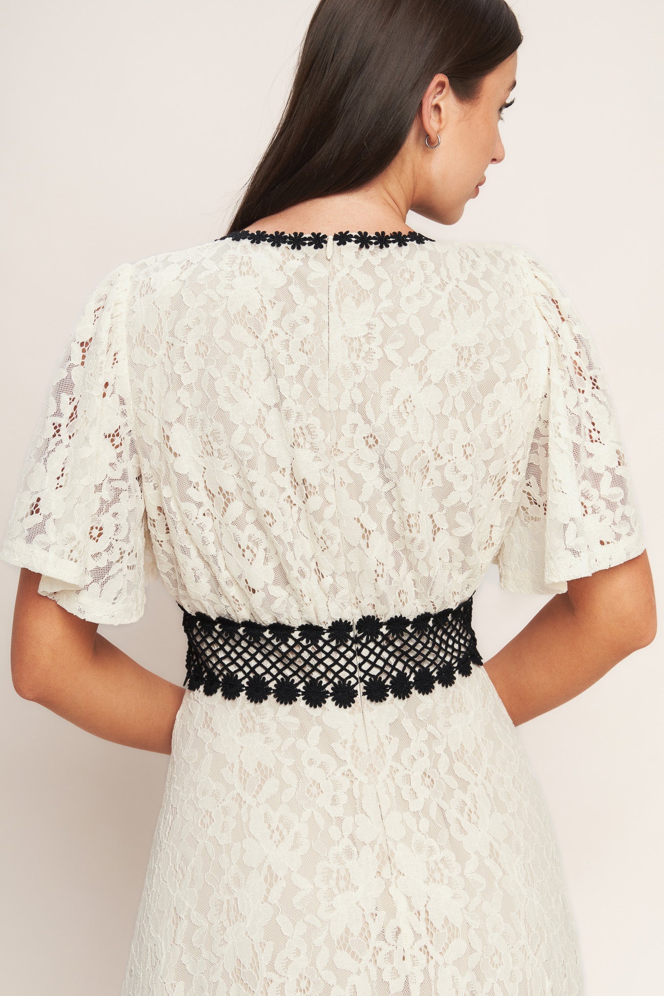 PETITE LUNE WOVEN LACE MIDI DRESS - By Baano