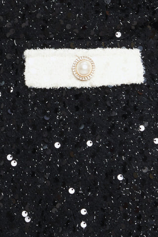 MIDNIGHT GLAM SEQUIN MINI DRESS - By Baano