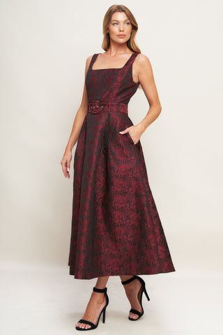 IMPERIAL ALLURE WOVEN JACQUARD MIDI DRESS - By Baano