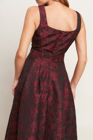 IMPERIAL ALLURE WOVEN JACQUARD MIDI DRESS - By Baano