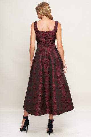IMPERIAL ALLURE WOVEN JACQUARD MIDI DRESS - By Baano