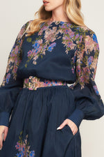 CHARMING TAPESTRY WOVEN MIDI DRESS Flying Tomato