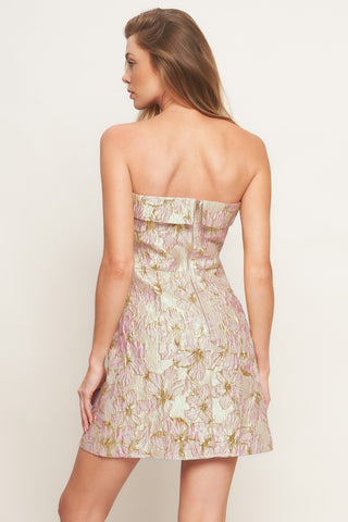 LUMIÈRE BLOSSOM WOVEN MINI DRESS - By Baano