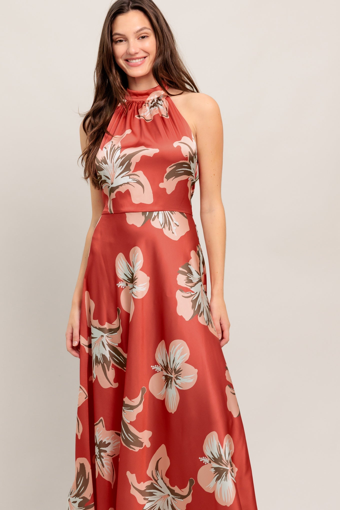 CAN’T LOOK AWAY WOVEN MIDI DRESS Flying Tomato