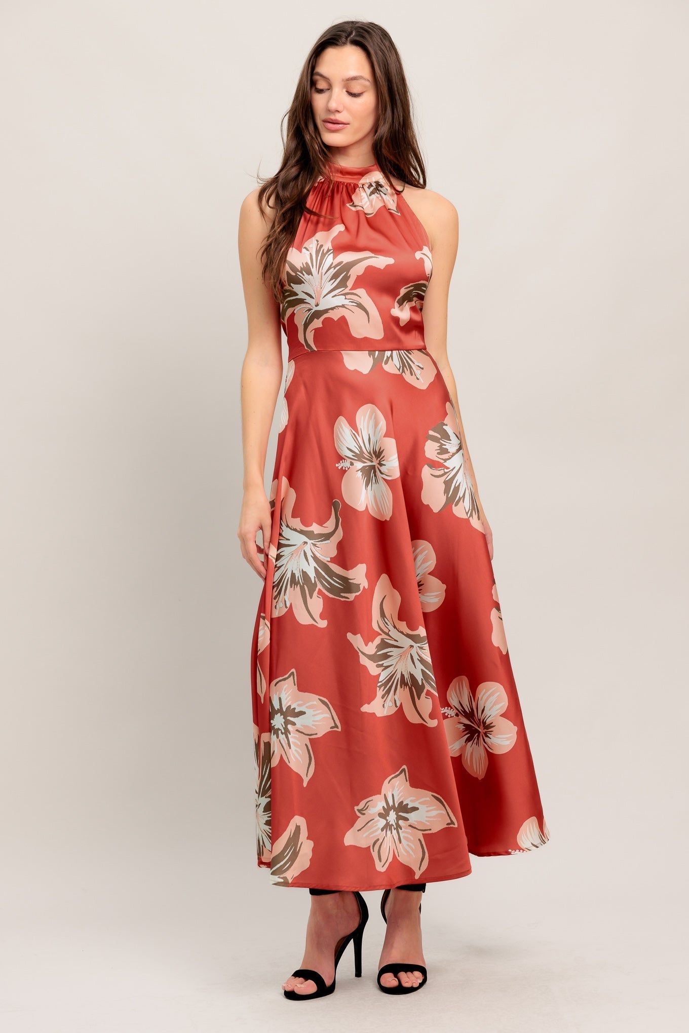 CAN’T LOOK AWAY WOVEN MIDI DRESS Flying Tomato