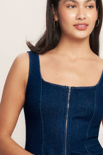 YOUR NEXT FAVORITE DENIM MINI DRESS Flying Tomato