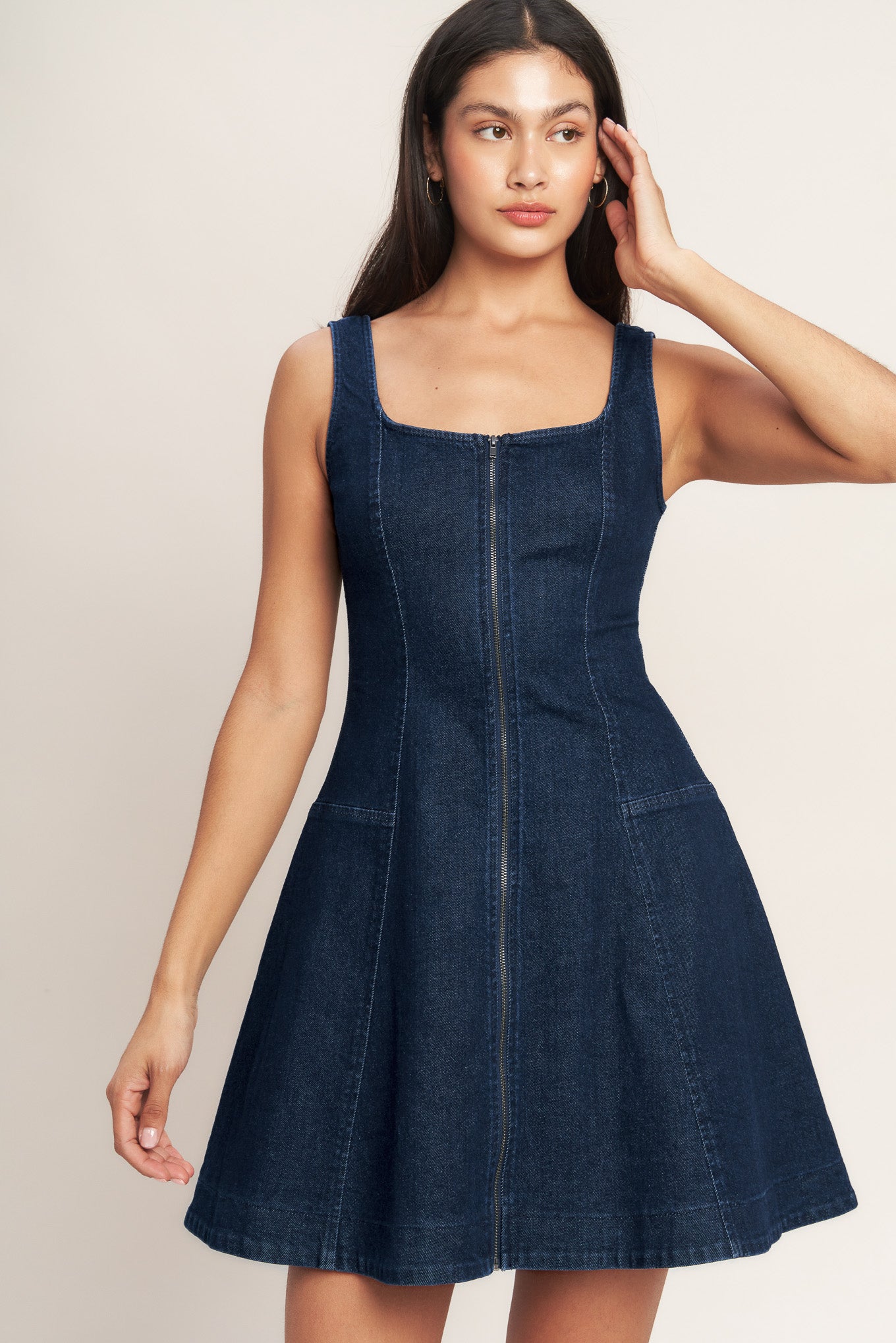 YOUR NEXT FAVORITE DENIM MINI DRESS Flying Tomato