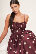 MARASCHINO CHIC WOVEN MIDI DRESS