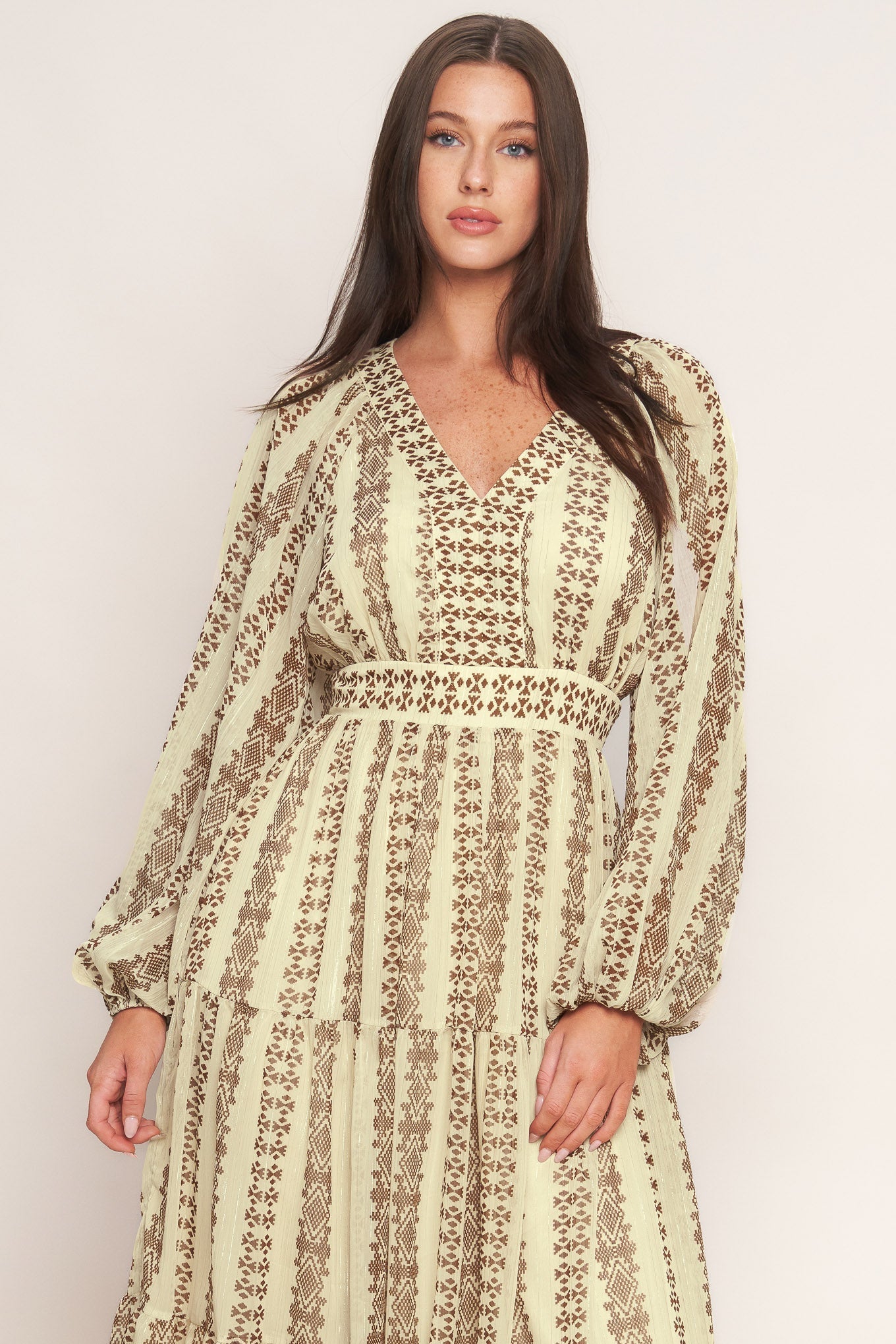 TRIBAL WHISPER WOVEN MIDI DRESS Flying Tomato