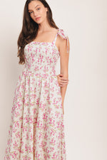PETALS & PROMISES WOVEN MIDI DRESS