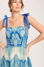 OCEAN TAPESTRY WOVEN MAXI DRESS