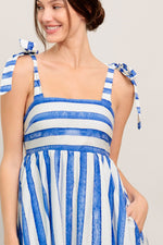 BLUE HORIZON BEAUTY WOVEN MIDI DRESS