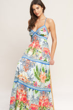FRESH BOTANICAL SCALE WOVEN MAXI DRESS