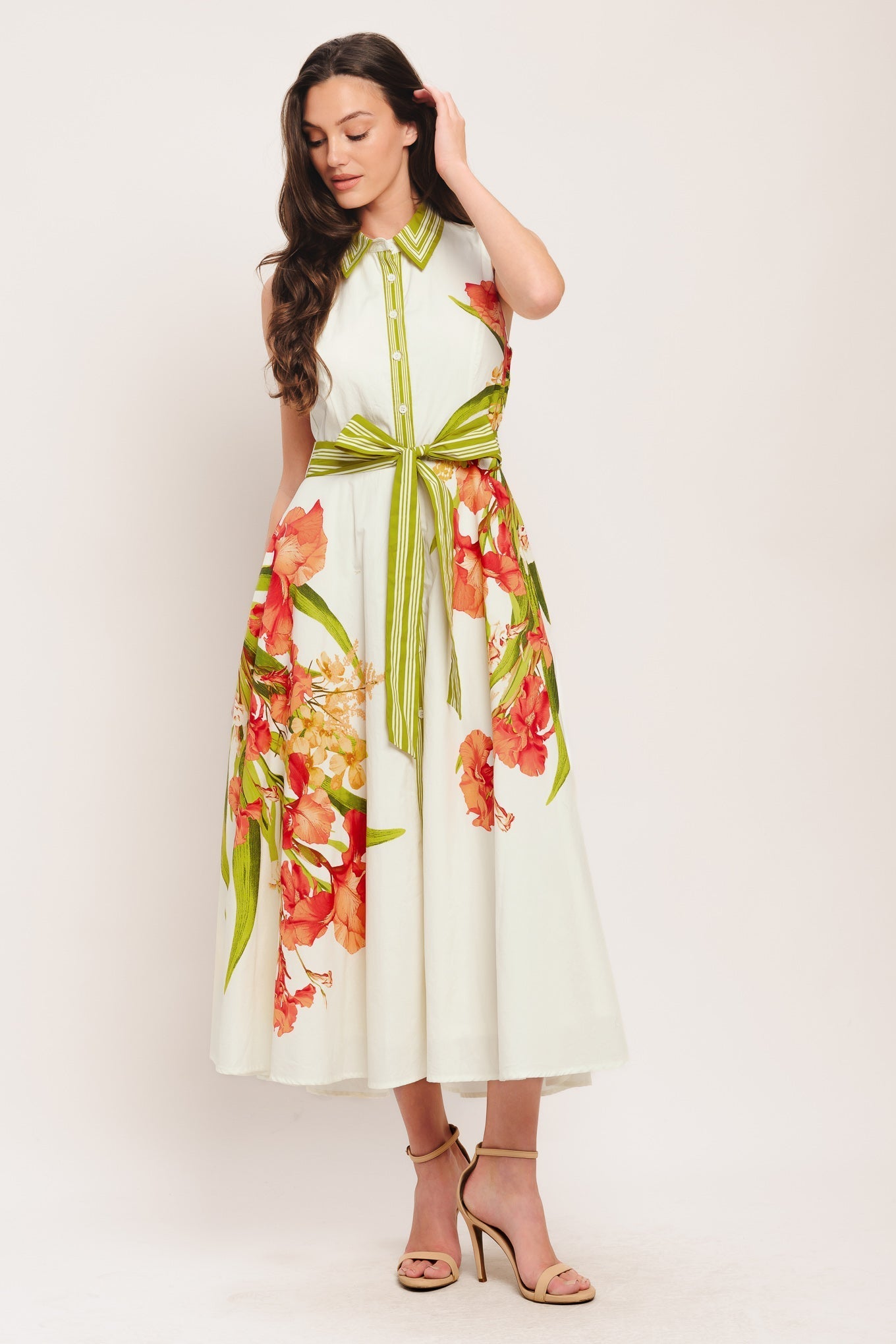 SPRING HEIRLOOM WOVEN MIDI DRESS Flying Tomato
