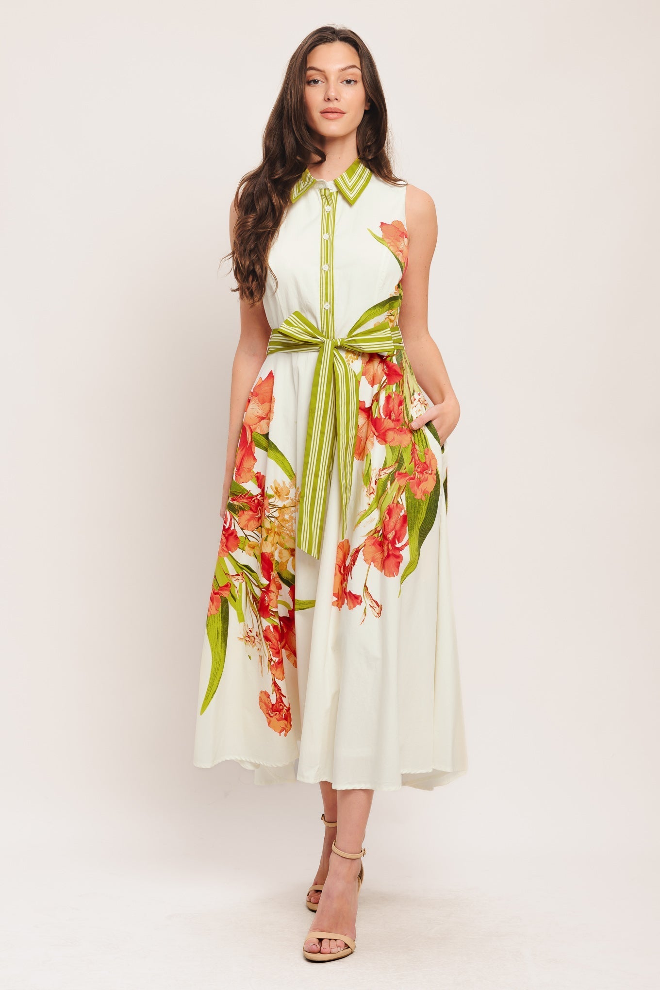 SPRING HEIRLOOM WOVEN MIDI DRESS Flying Tomato