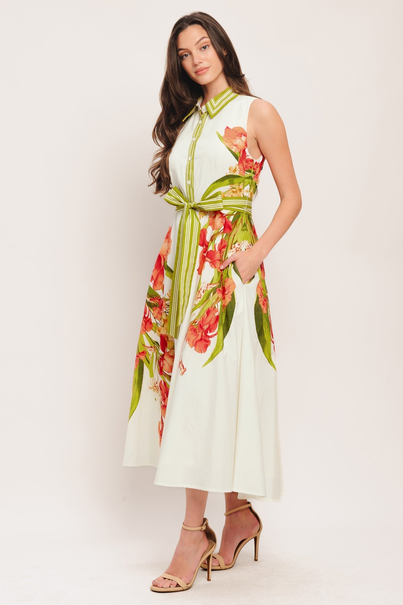 SPRING HEIRLOOM WOVEN MIDI DRESS Flying Tomato