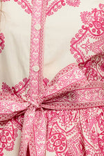 TEA AT NOON PAISLEY WOVEN MINI DRESS