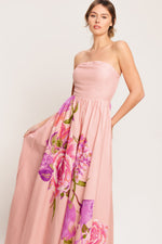 ROSE SERENADE WOVEN MAXI DRESS