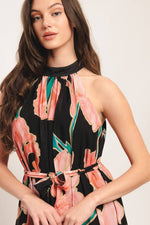 GARDEN NOIR WOVEN MAXI DRESS