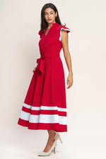 TRUE LOVE IN COLOR BLOCKED MIDI DRESS