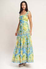 GOLDEN HOUR BLOOM WOVEN MAXI DRESS