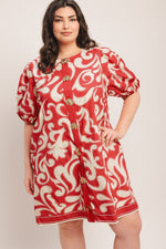 STRAIGHT & STRONG WOVEN MINI DRESS