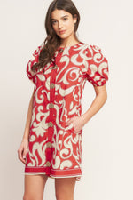 STRAIGHT & STRONG WOVEN MINI DRESS