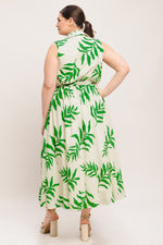 GREEN DAYDREAM WOVEN MIDI DRESS Flying Tomato